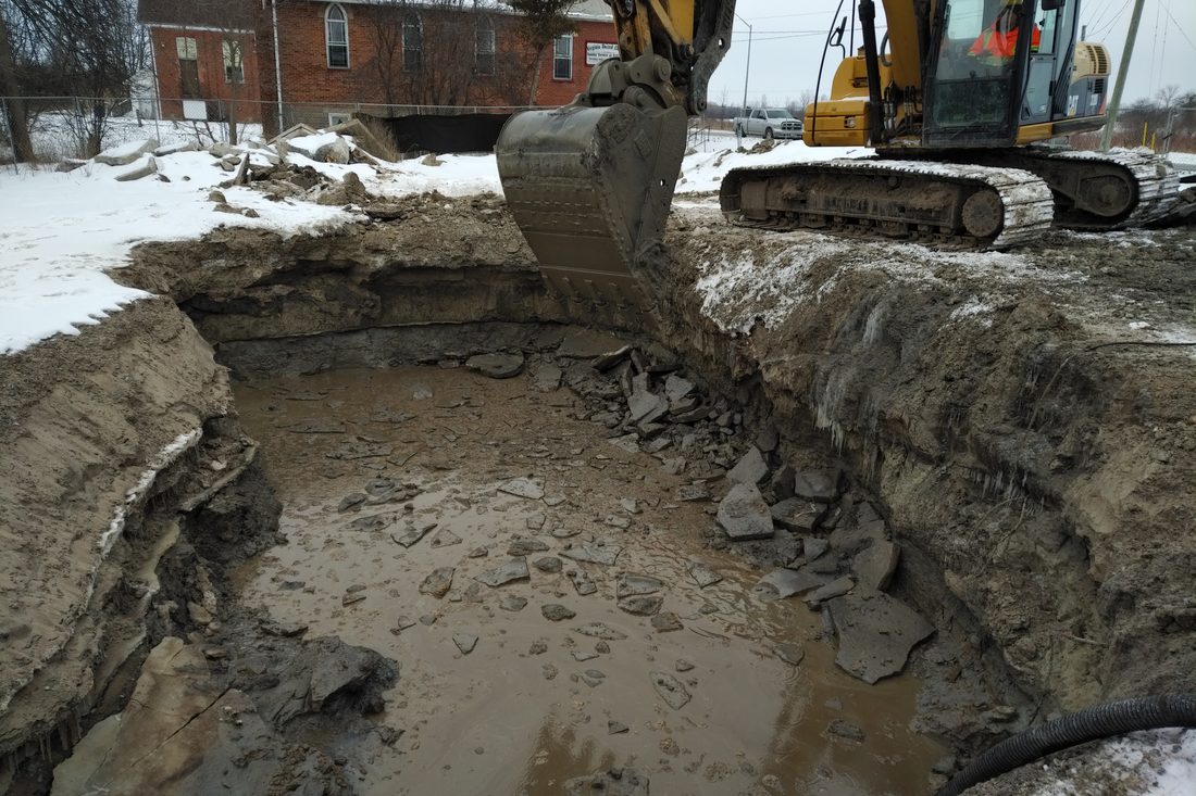 Geotechnical site excavation